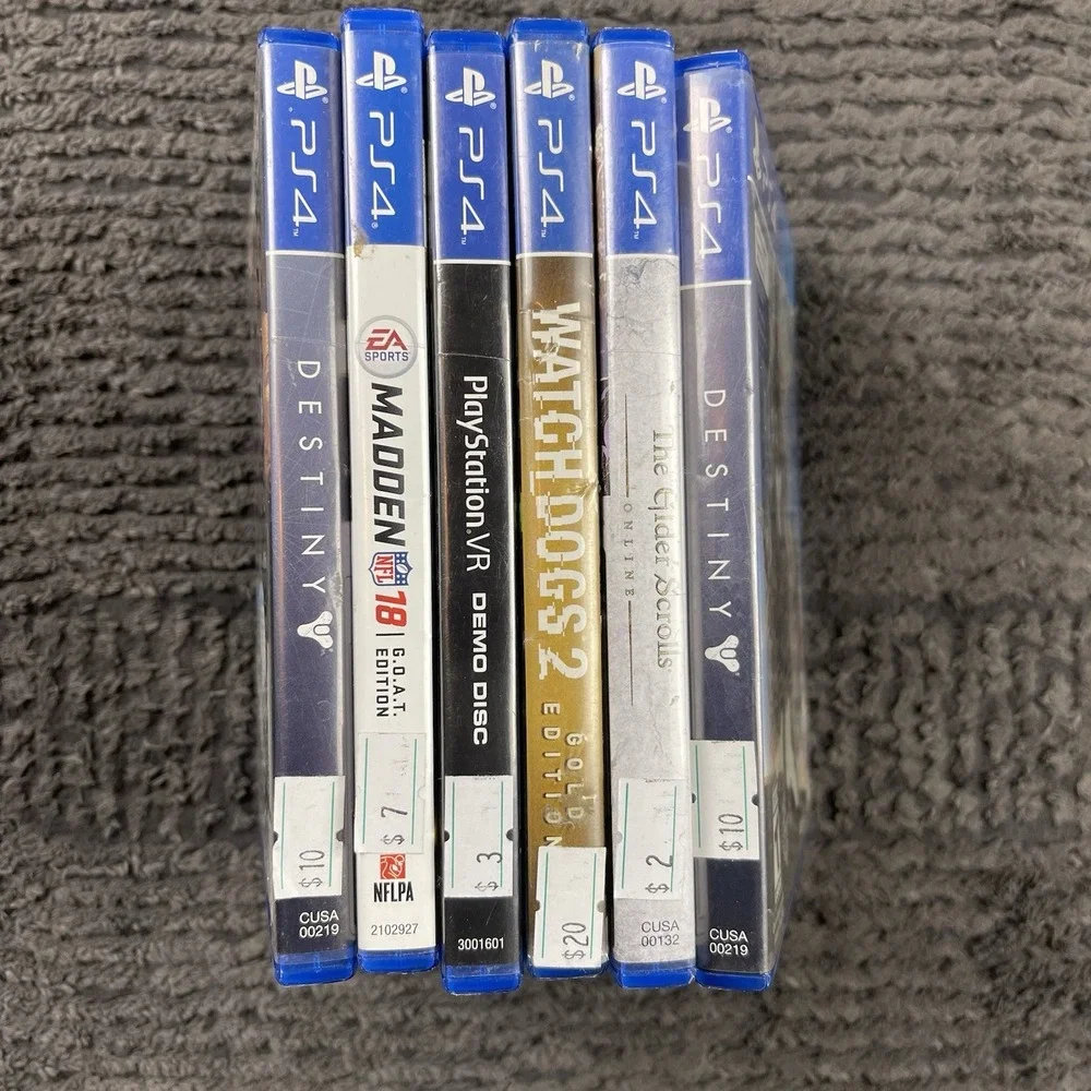 Lot of 6 PS4 Games - Destiny, Watch Dogs 2 Gold Edition, Madden 18, Skyrim‎